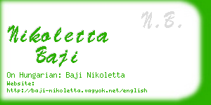 nikoletta baji business card